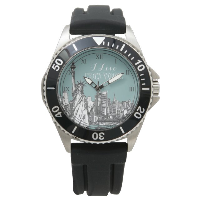 I Liebe New York Modern Watch Armbanduhr (Vorderseite)