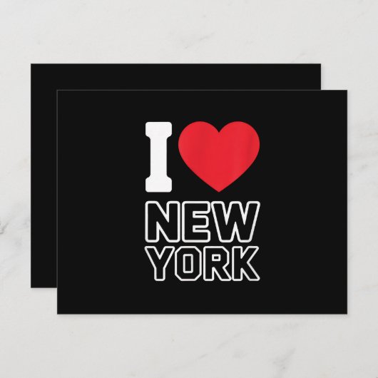 I Liebe New York - New York City Nyc RSVP Karte (Vorne/Hinten)