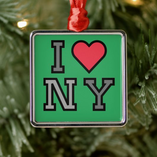 I Liebe New York - Ornament Green Red & Grey (Baum)