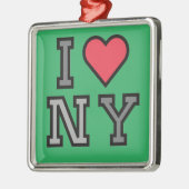 I Liebe New York - Ornament Green Red & Grey (Links)