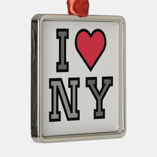 I Liebe New York - Ornament White Red & Grey (Rechts)