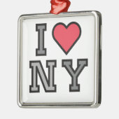 I Liebe New York - Ornament White Red & Grey (Links)