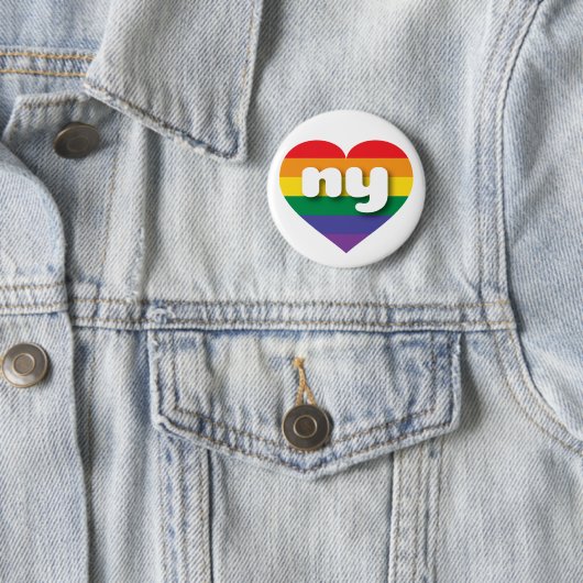 I Liebe New York Rainbow Heart Button (Beispiel)