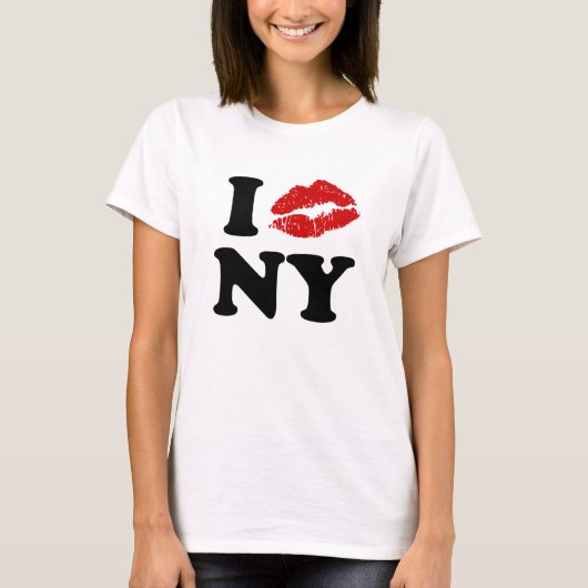 I Liebe New York | Roter Lipstick KissLips xxx T-Shirt (Vorderseite)