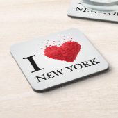 I Liebe-New- Yorkherzen Getränkeuntersetzer (Linke Seite)