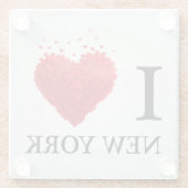 I Liebe-New- Yorkherzen Glasuntersetzer (Rückseite)