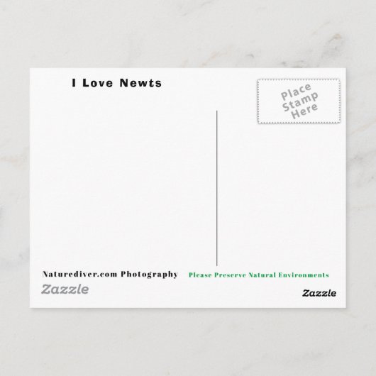 I Liebe Newcard Postkarte (Rückseite)