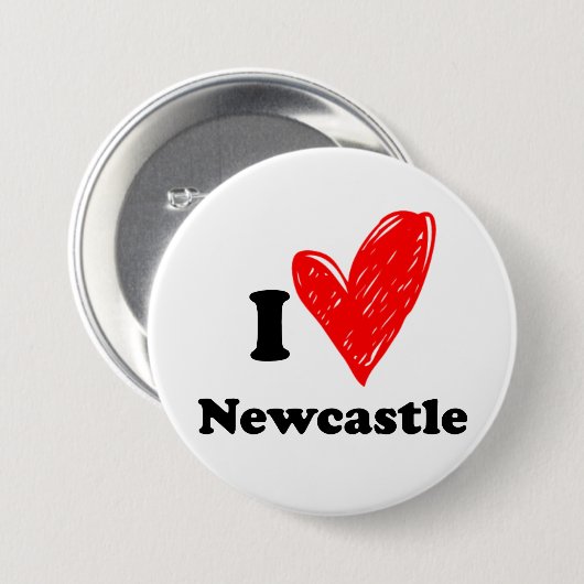 I Liebe Newcastle Button (Vorne & Hinten)