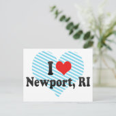 I Liebe Newport, RI Postkarte (Stehend Vorderseite)