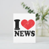 I Liebe News Postkarte (Stehend Vorderseite)