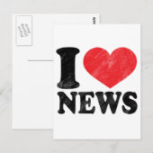 I Liebe News Postkarte (Vorne/Hinten)