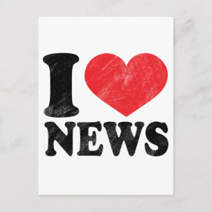 I Liebe News Postkarte