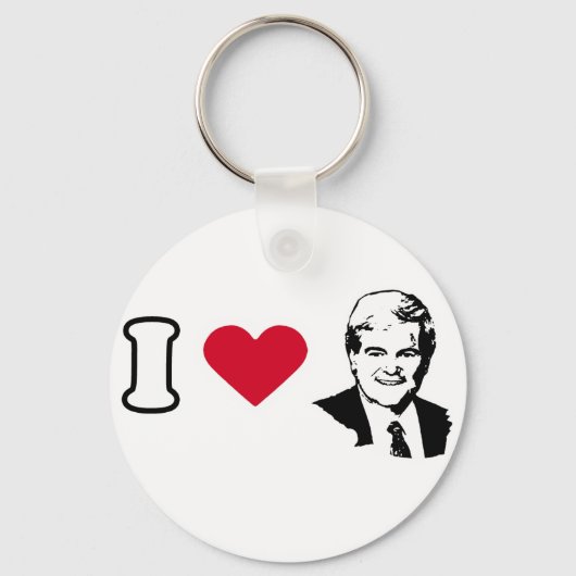 I Liebe Newt Gingrich Schlüsselanhänger (Vorderseite)