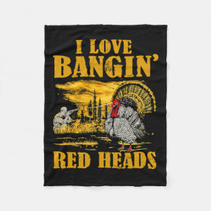 I Liebe Ngin' Rote Köpfe Funny Turkey Jagd Fleecedecke