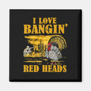 I Liebe Ngin' Rote Köpfe Funny Turkey Jagd Magnet