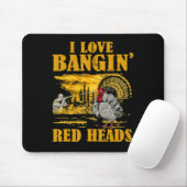I Liebe Ngin' Rote Köpfe Funny Turkey Jagd Mousepad (Mit Mouse)