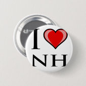 I Liebe NH - New Hampshire Button (Vorne & Hinten)