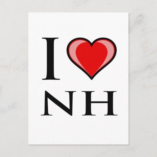 I Liebe NH - New Hampshire Postkarte (Vorderseite)