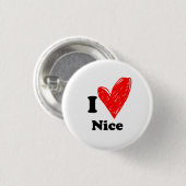 I Liebe Nice Button (Vorne & Hinten)