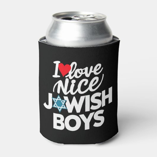I Liebe Nice Judenjuden Juden Juden Hebrews Hanukk Dosenkühler (Kanne Vorderseite)