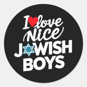 I Liebe Nice Judenjuden Juden Juden Hebrews Hanukk Runder Aufkleber