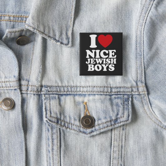 I Liebe Nice Jungs ich Herz Groovy Retro Button (Beispiel)