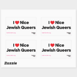 I Liebe Nice Juwish Queers Sticker Sheet