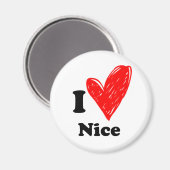 I Liebe Nice Magnet (Vorderseite/Rückseite)
