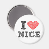 I Liebe Nice Magnet (Vorderseite/Rückseite)