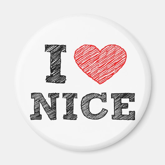 I Liebe Nice Magnet (Vorne)