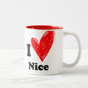 I Liebe Nice Zweifarbige Tasse