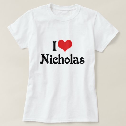 I Liebe Nicholas T-Shirt (Design vorne)