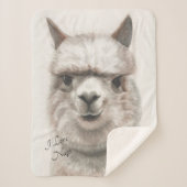 I Liebe Nickerchen Llama Sherpa Baby Blanket Sherpadecke (Vorderseite)