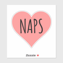 I Liebe Nickerchen - Nickerchen Herz Aufkleber