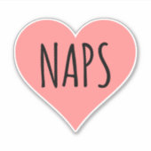 I Liebe Nickerchen - Nickerchen Herz Aufkleber (Vorderseite)