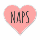 I Liebe Nickerchen - Nickerchen Herz Aufkleber (Vorderseite)