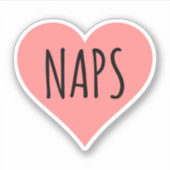 I Liebe Nickerchen - Nickerchen Herz Aufkleber (Vorderseite)