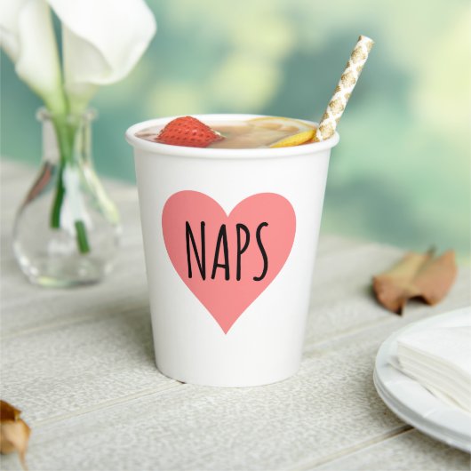 I Liebe Nickerchen - Nickerchen Herz Pappbecher (In Situ)