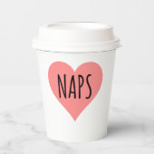 I Liebe Nickerchen - Nickerchen Herz Pappbecher (Vorderseite)