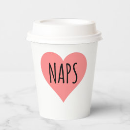 I Liebe Nickerchen - Nickerchen Herz Pappbecher