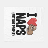 I Liebe Nickerchen Niedliche Schlägerherz Fleecedecke (Vorderseite (Horizontal))