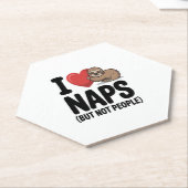 I Liebe Nickerchen Niedliche Schlägerherz Untersetzer (angewinkelt)