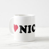 I LIEBE NICOLE KAFFEETASSE (Vorderseite Links)