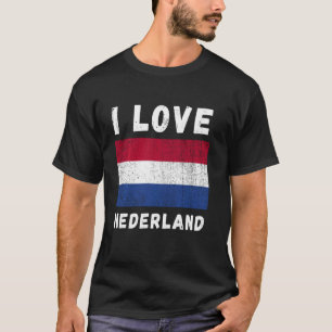 I Liebe Niederlande Vintag Niederländisch Familien T-Shirt