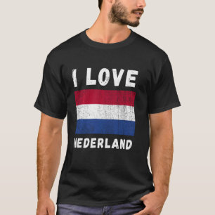 I Liebe Niederlande Vintag Niederländisch Familien T-Shirt