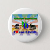 I Liebe Niederlande Zwarf Bunnies Button (Vorderseite)