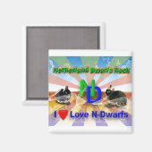 I Liebe Niederlande Zwarf Bunnies Magnet (Vorderseite/Rückseite)