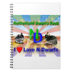 I Liebe Niederlande Zwarf Bunnies Notizblock
