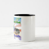 I Liebe Niederlande Zwarf Bunnies Zweifarbige Tasse (Mittel)