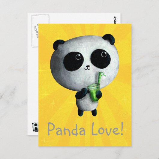 I Liebe Niedlich Pandas Postkarte (Vorne/Hinten)